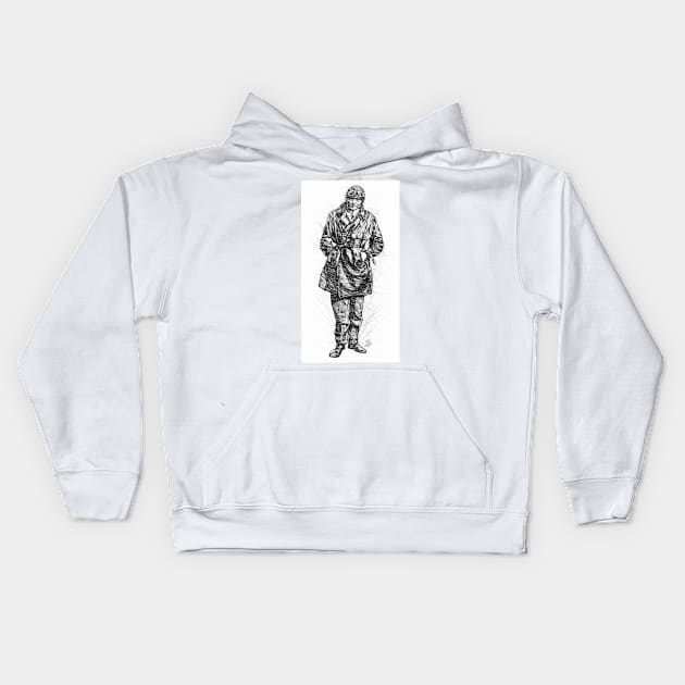 ANTOINE DE SAINT-EXUPERY pencil portrait .1 Kids Hoodie by lautir